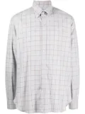 Luciano Barbera check-pattern cotton shirt - Grey