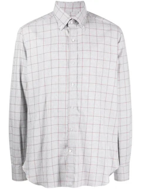 Luciano Barbera check-pattern cotton shirt 