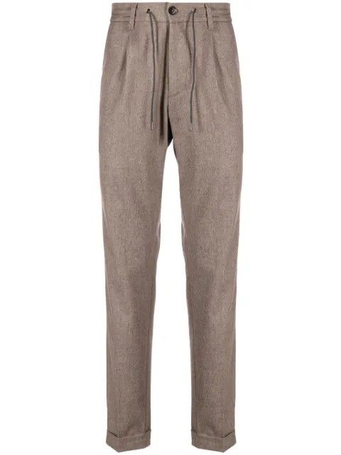 Luciano Barbera elasticated-waist tapered-leg trousers 