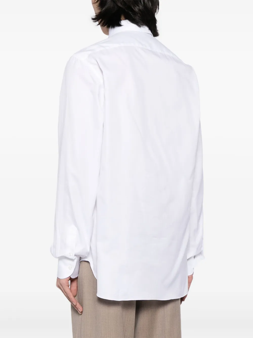 Luciano Barbera Button-down Cotton Shirt In White