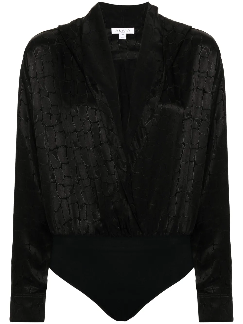 Alaïa jacquard-pattern Bodysuit | Black | FARFETCH