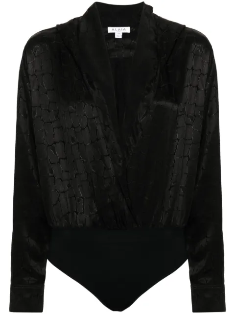Alaïa body con motivo en jacquard