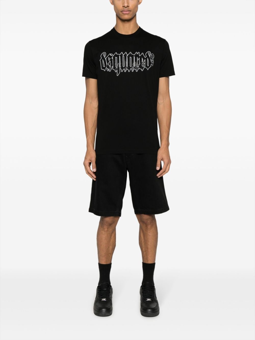 Shop Dsquared2 Cool Fit Cotton T-shirt In Black