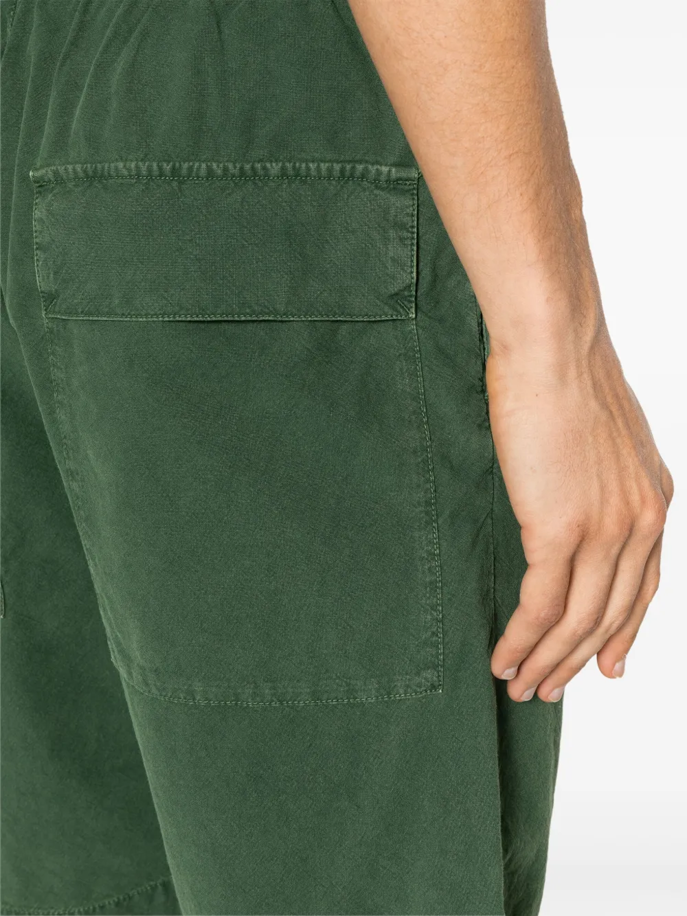 Shop Barena Venezia Canariol Mid-rise Bermuda Shorts In Green