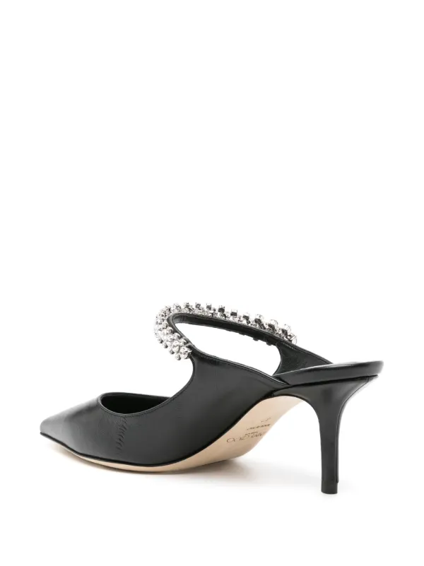 JIMMY CHOO ブラックハイヒール オープントゥ　エナメル　38 JIMMY CHOO ブラックハイヒール オープントゥ エナメル 38