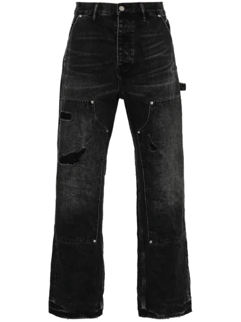 Purple Brand rived-detail straight-leg jeans