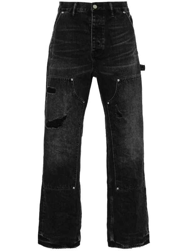 Purple Brand rived-detail straight-leg Jeans - Farfetch