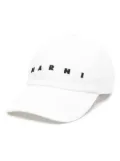 Marni logo-embroidered baseball cap - White