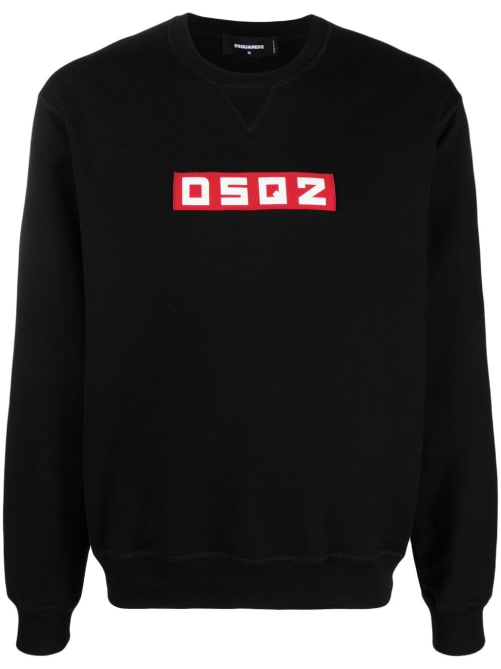 Dsquared2 Katoenen sweater met logopatch Zwart