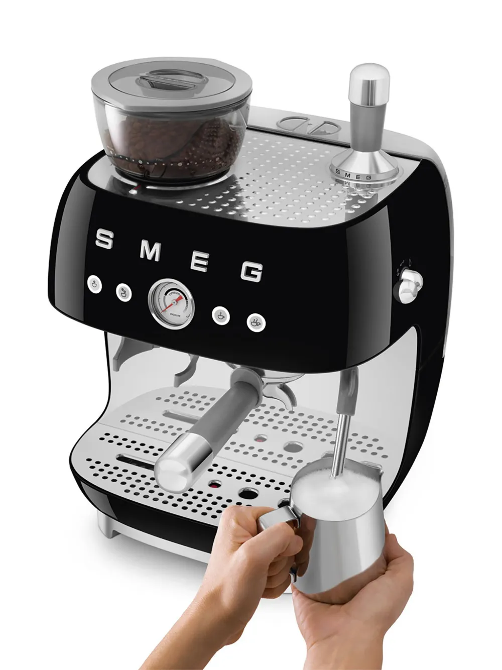 SMEG コーヒーメーカー/50's Style Coffee machine Smeg 50's Retro Style Manual Espresso Coffee Machine, 4 Drinks