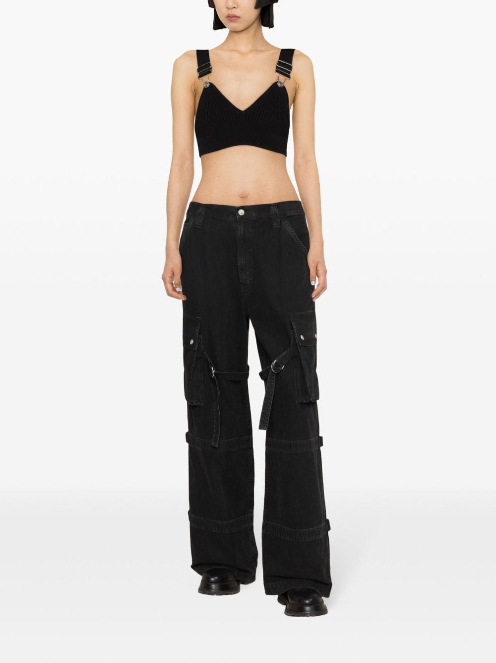 MOSCHINO JEANS Cropped top Zwart