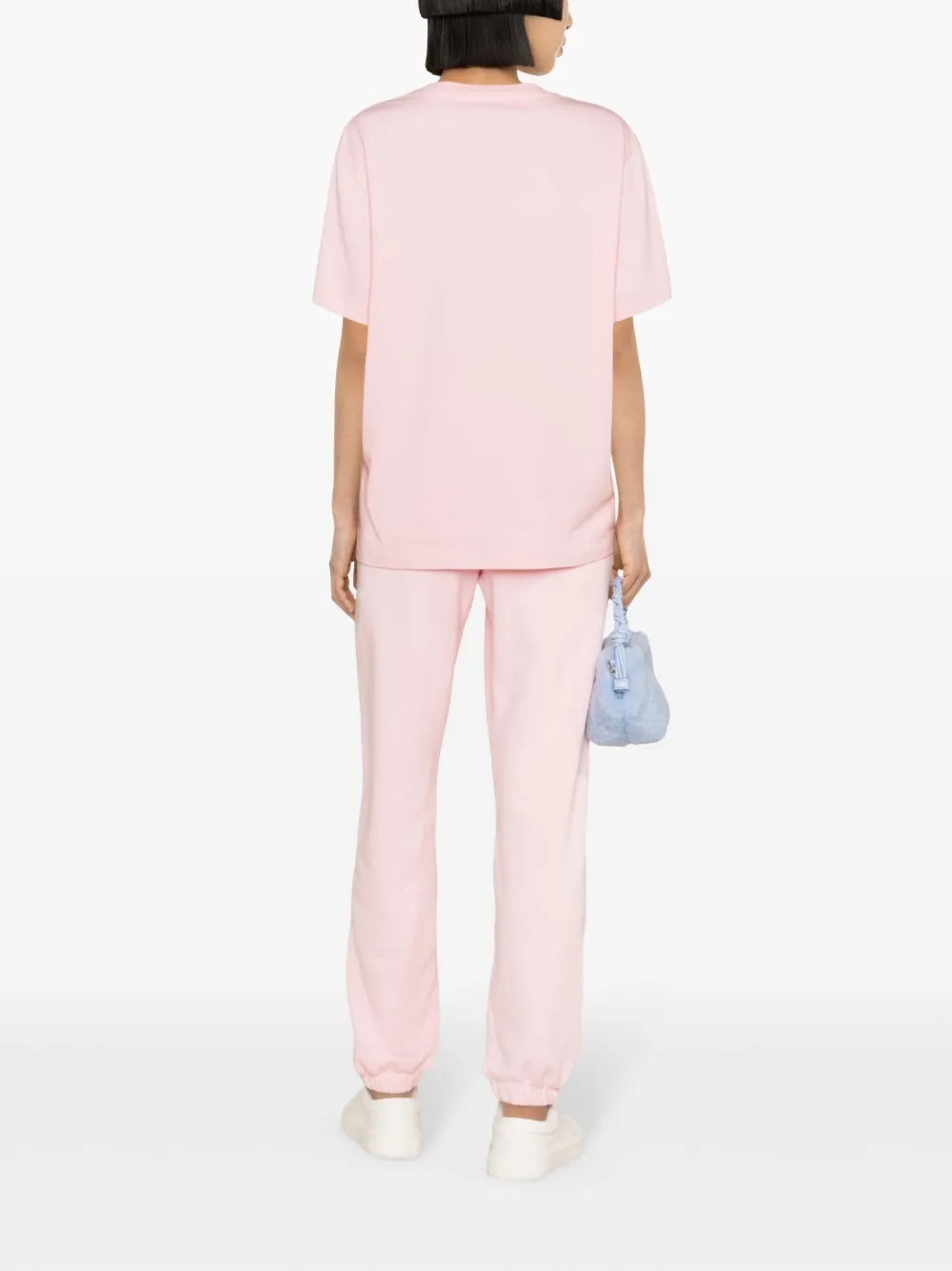 MOSCHINO JEANS T-shirt met geborduurd logo Roze