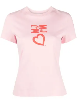 Alexander Wang スローガン クロップド Tシャツ | ピンク | FARFETCH JP