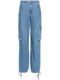 MOSCHINO JEANS drawstring-hem cotton cargo jeans - Blue