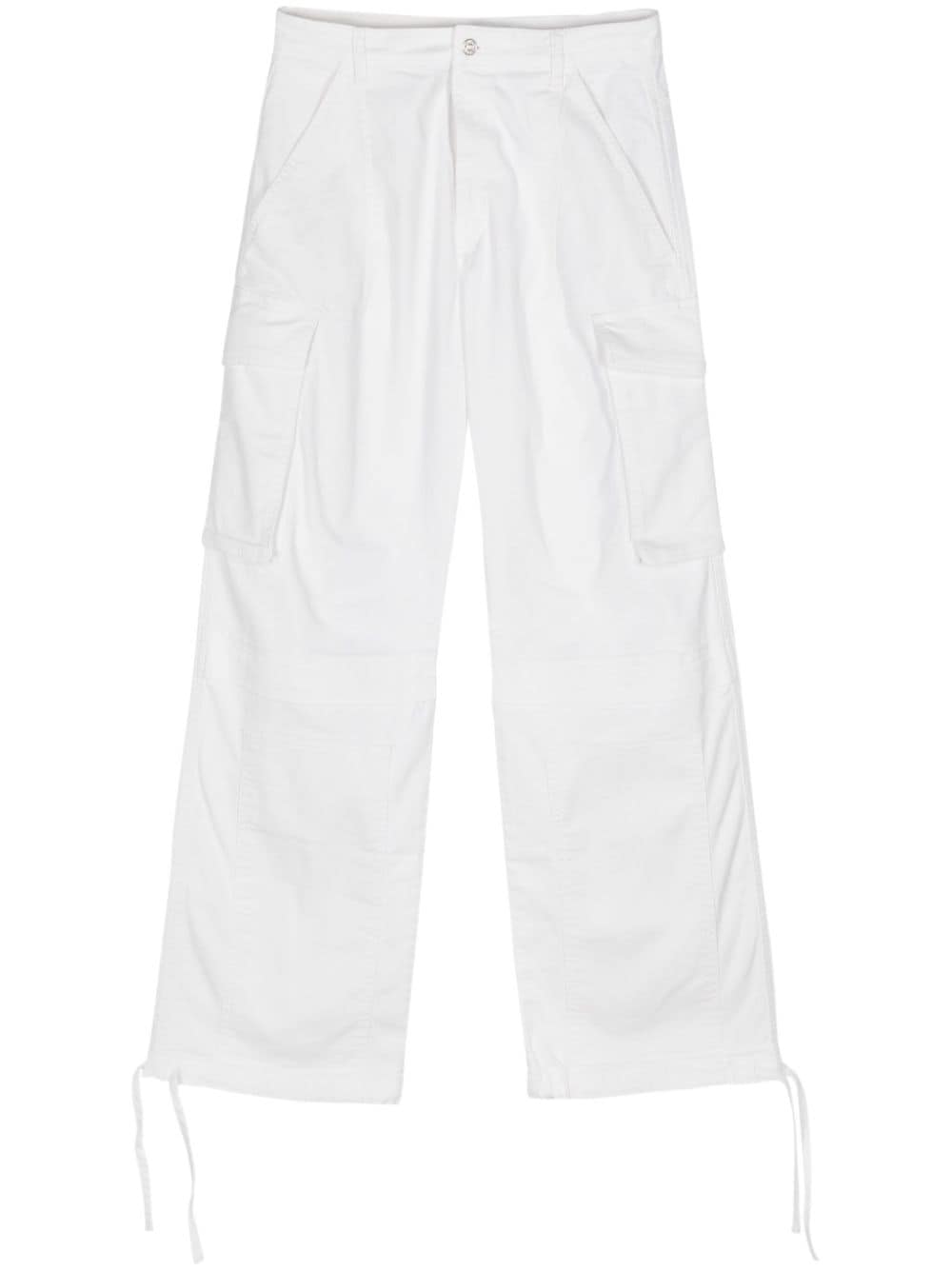 Moschino Jeans Twill-weave Cargo Pants In White