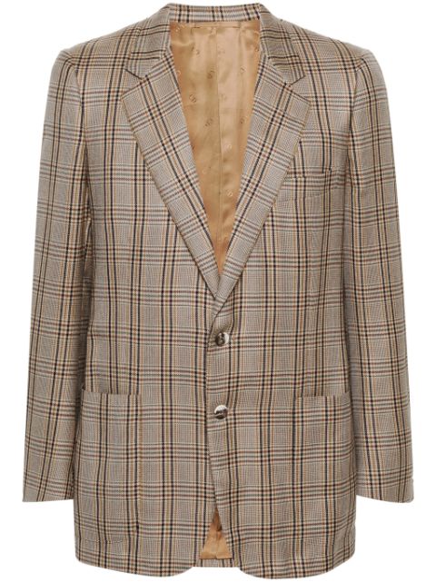 Christian Dior Pre-Owned 1970s check-pattern classic blazer