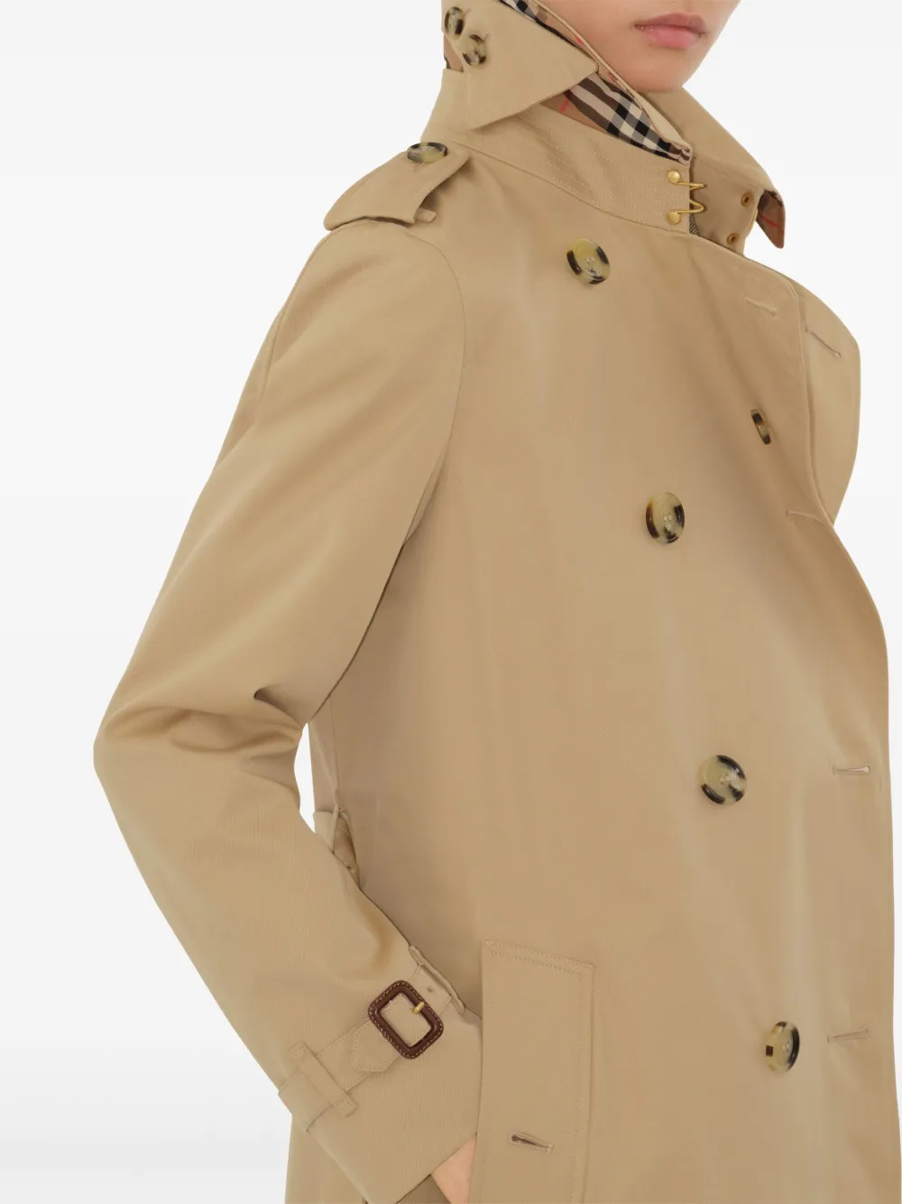 Burberry double-breasted Cotton Trench Coat | Neutrals