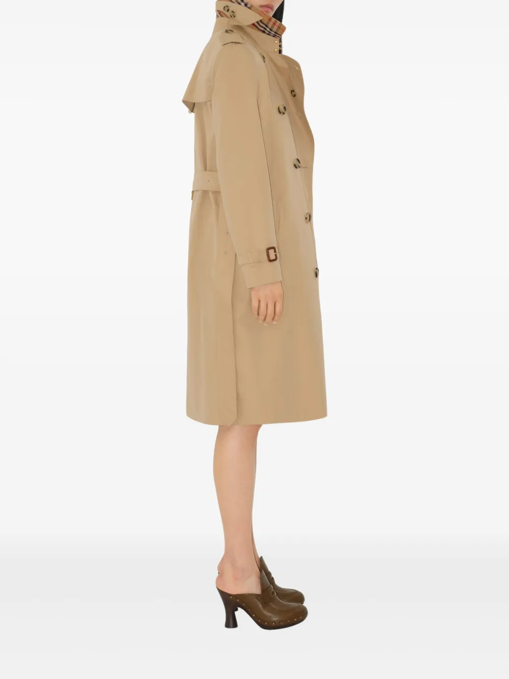 Burberry Trenchcoat met dubbele rij knopen Beige