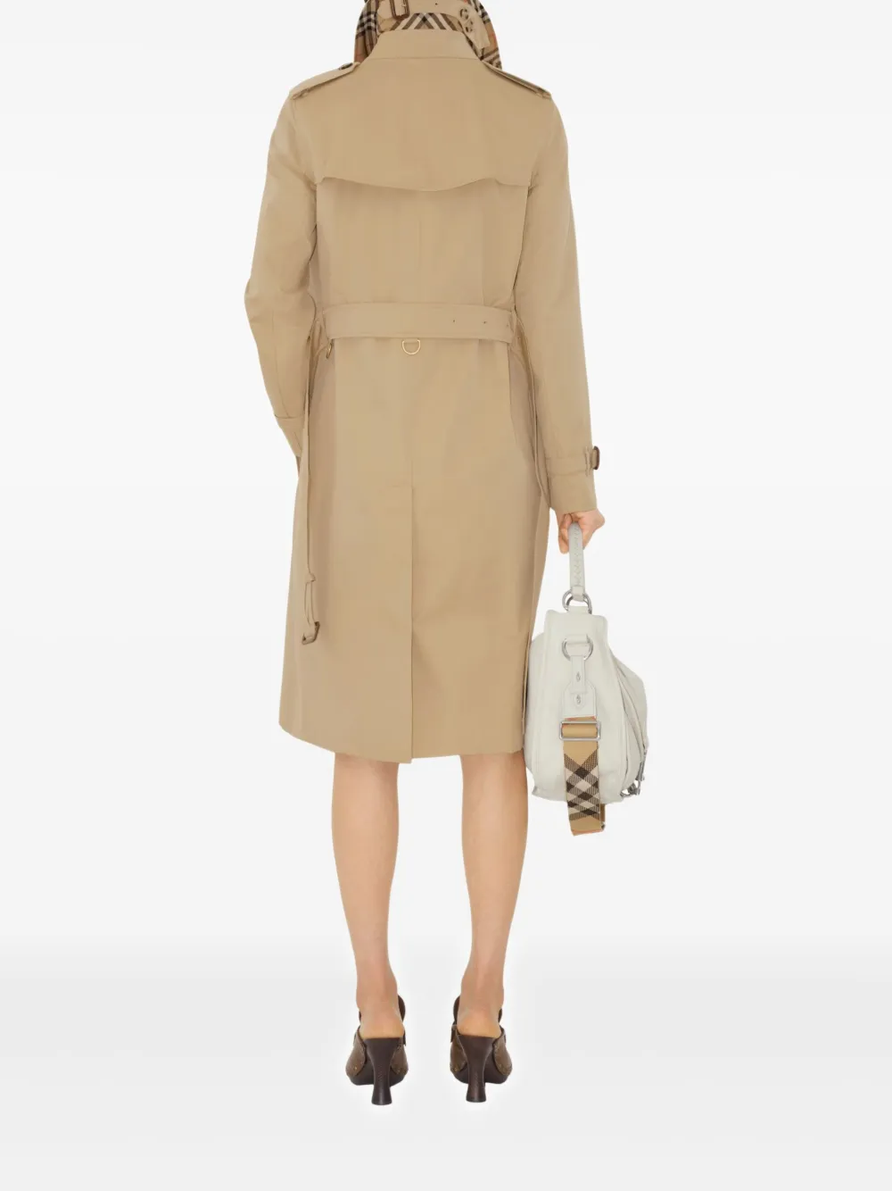 Burberry Trenchcoat met dubbele rij knopen Beige