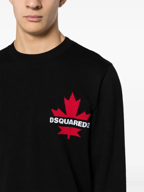 Dsquared2 black and red jumper deals