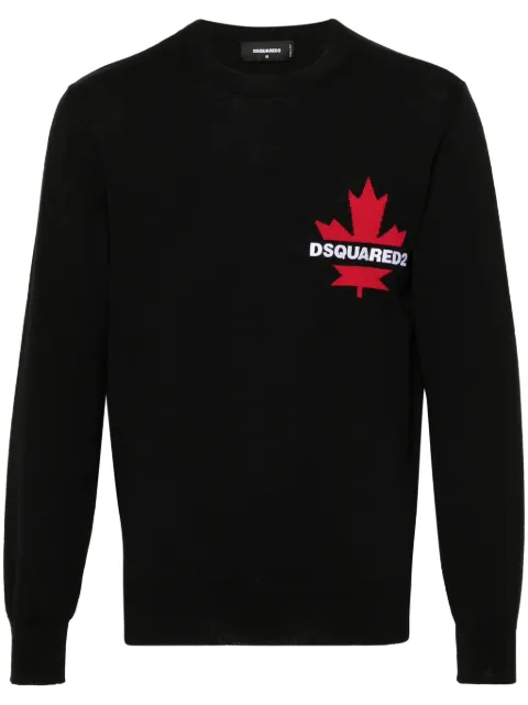 DSQUARED2 intarsia-logo wool jumper Men
