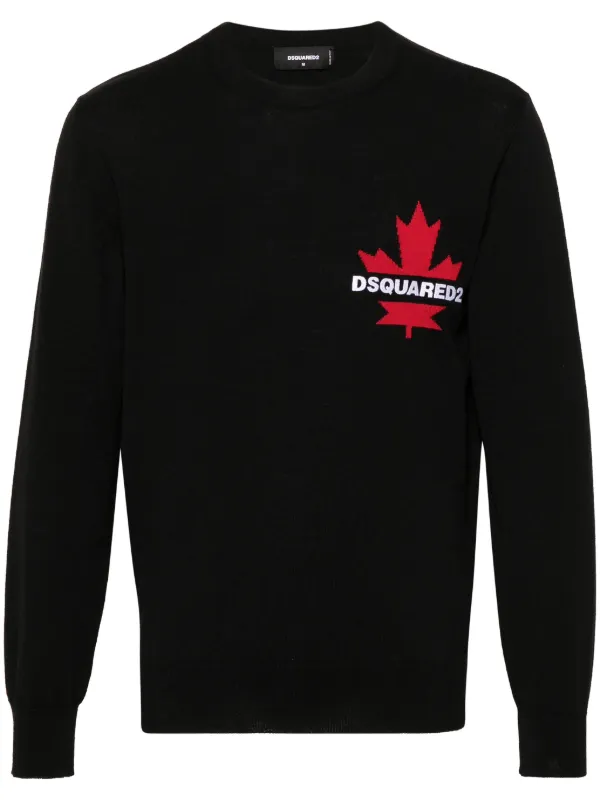 DSQUARED2 Sueter Con Logo En Intarsia Negro FARFETCH CL