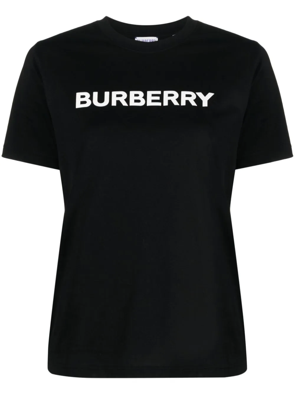 Shop Burberry Logo-print Cotton T-shirt In Black