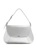 Amina Muaddi Ami metallic-effect leather bag - Silver