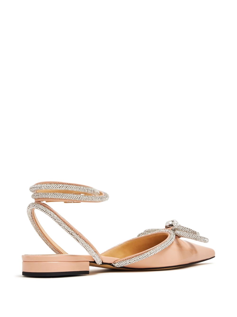 Shop Mach & Mach Double Bow Flat Sandals In Pink