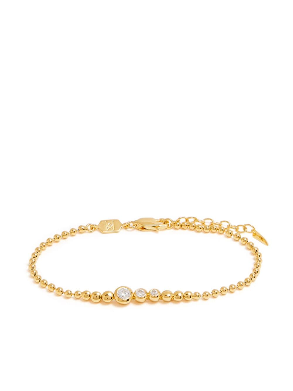 Missoma Bead-chain Crystal-embellished Bracelet In 金色