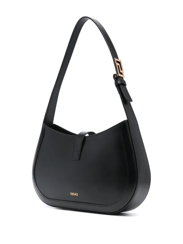 Versace Greca Goddess Leather Shoulder Bag | Black | FARFETCH AE