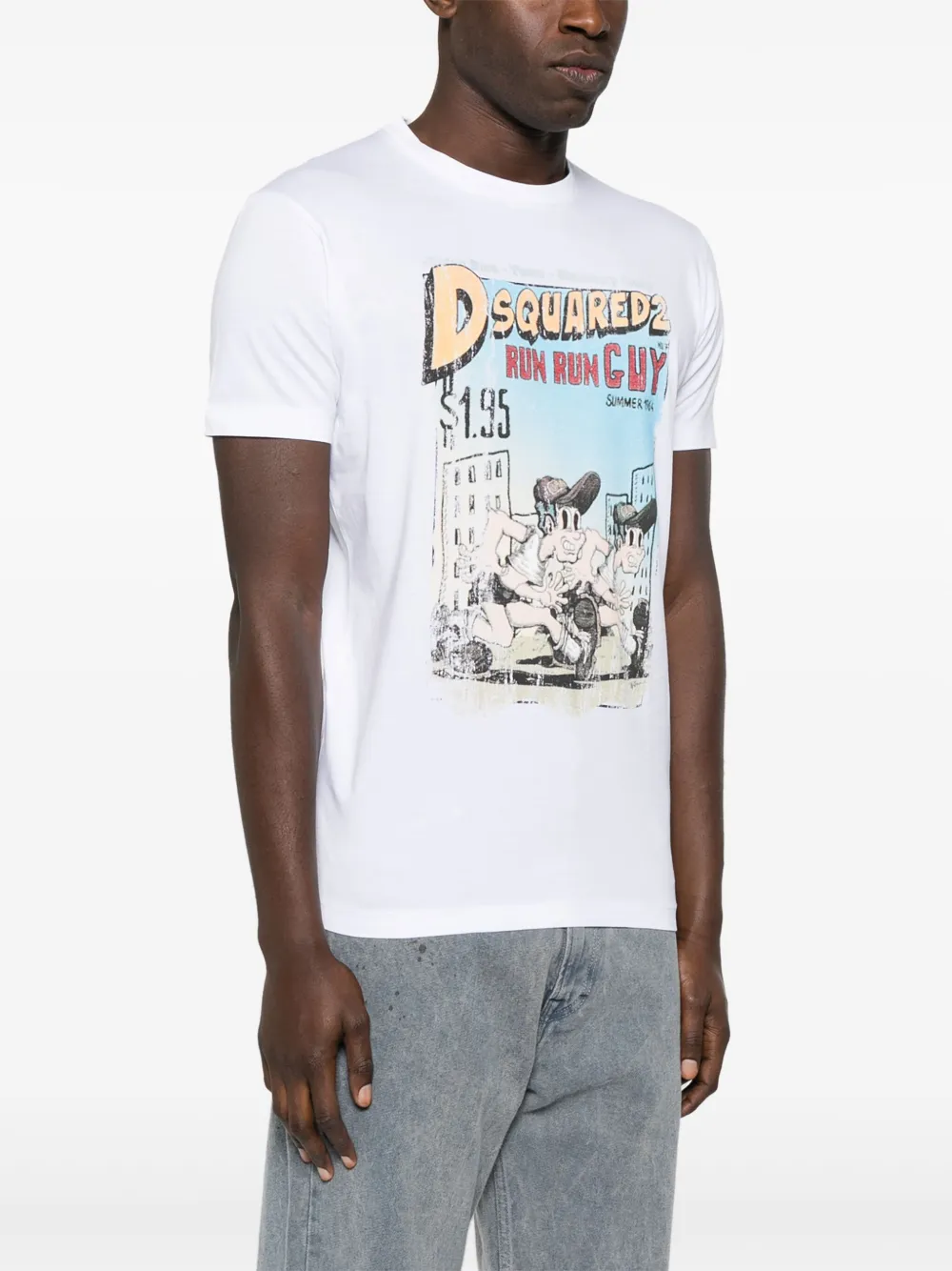DSQUARED2 Katoenen T-shirt met logoprint Wit