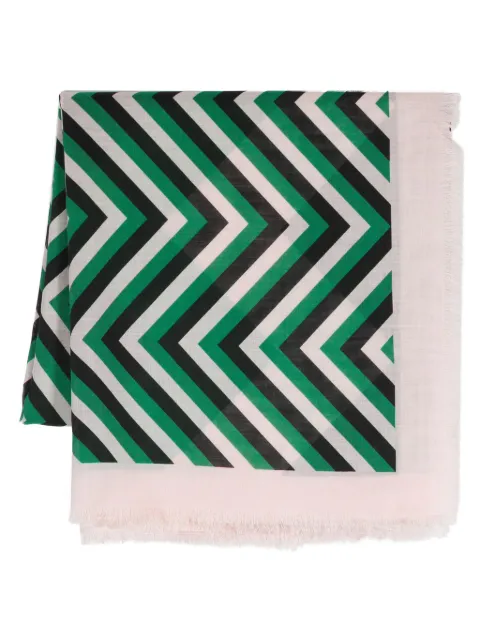 Ferragamo Pre-Owned zigzag-print silk scarf