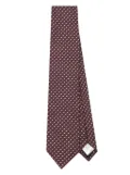 Lardini patterned-jacquard silk tie - Red