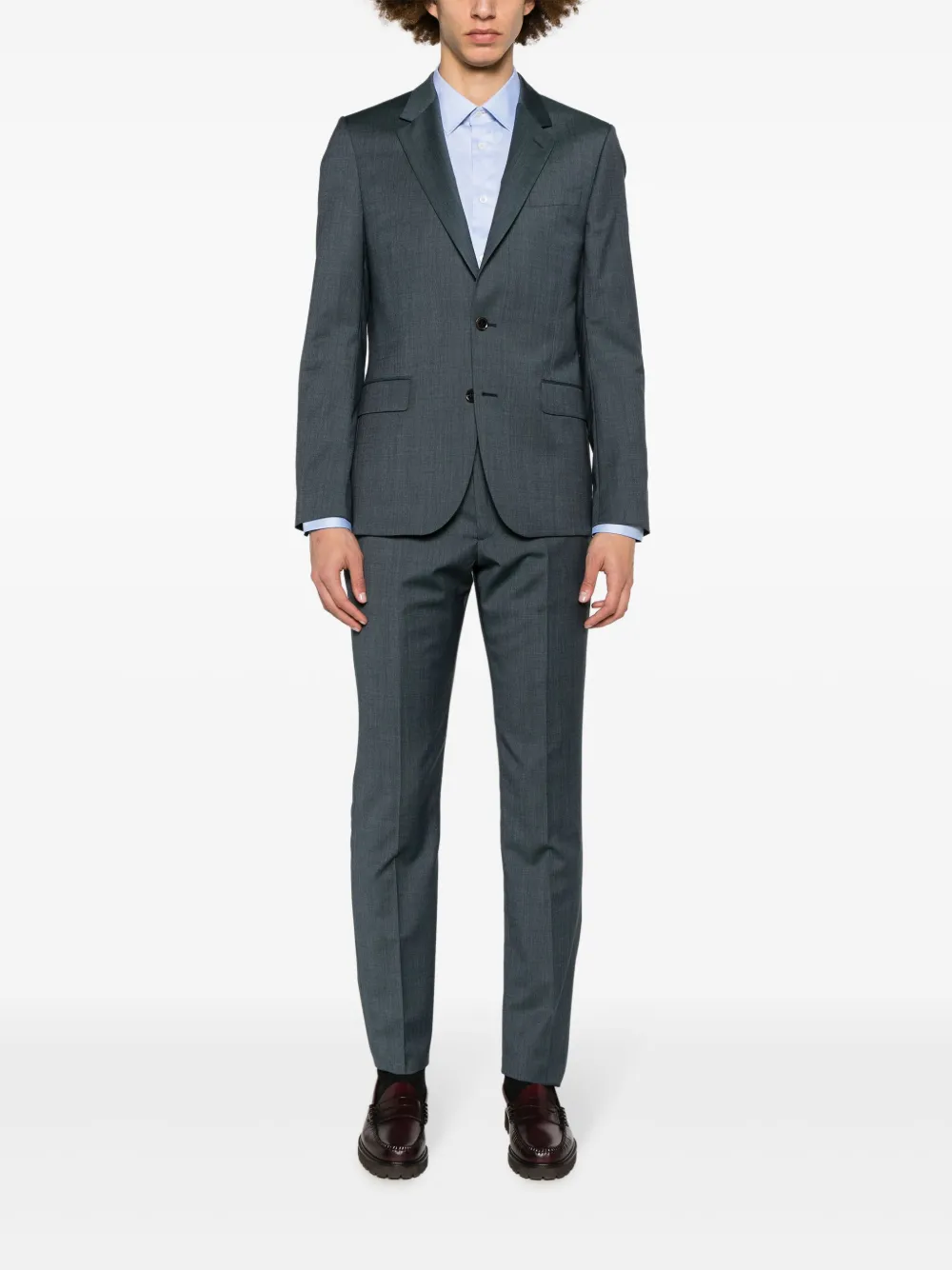 Paul Smith Katoenen blouse met klassieke kraag - Blauw