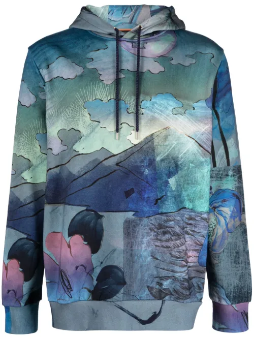 Hoodie en coton à imprimé graphique - Paul Smith - Modalova