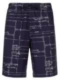 PS Paul Smith graphic-print cotton shorts - Blue