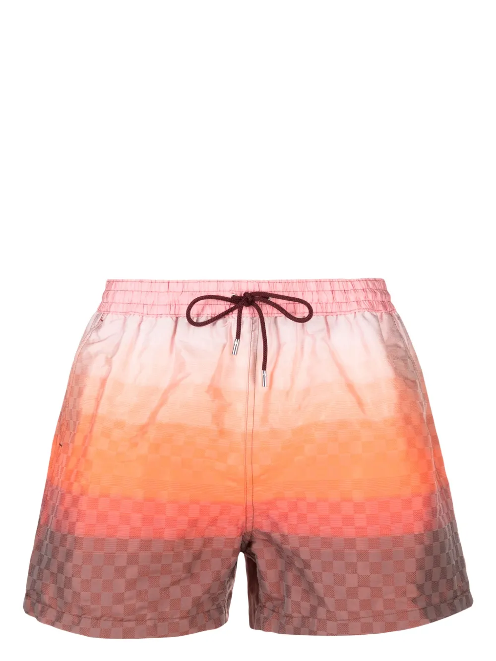 paul smith short de bain à carreaux - orange