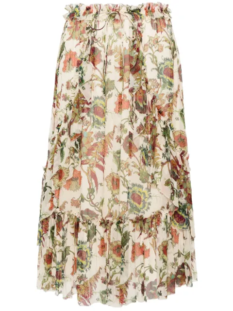 Ulla Johnson falda de seda Freesia