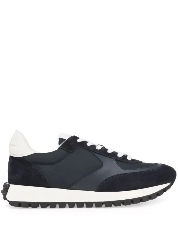 Gianvito Rossi Gravel Panelled Sneakers in Blue