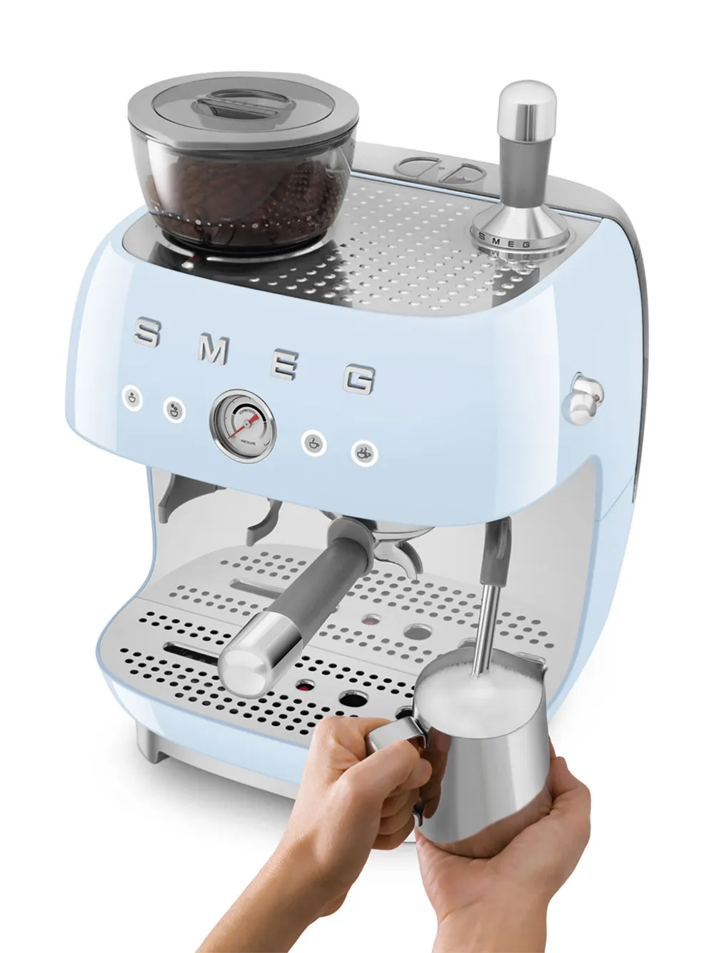 Smeg 50s Retro Style Aesthetic Espresso Coffee Machine In Blue