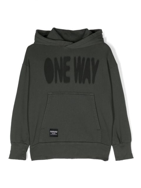 Nununu One Way cotton hoodie