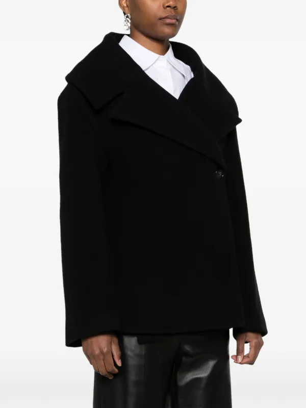 TOTEME Wrap Felted Jacket | Black | FARFETCH TOTEME Wrap Felted Jacket | Black | FARFETCH