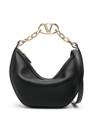 Valentino Garavani レザー ショルダーバッグ | ブラック | FARFETCH JP
