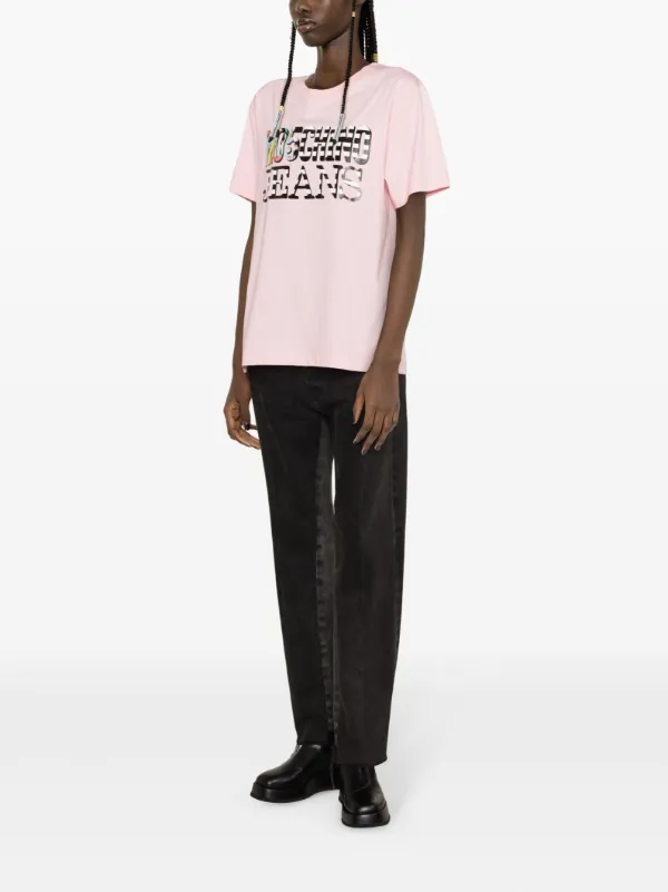 MOSCHINO デニム風プリント Tシャツ M MOSCHINO デニム風プリント Tシャツ M