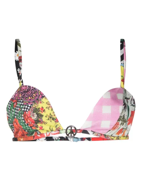 MOSCHINO JEANS abstract-print stretch-cotton bra