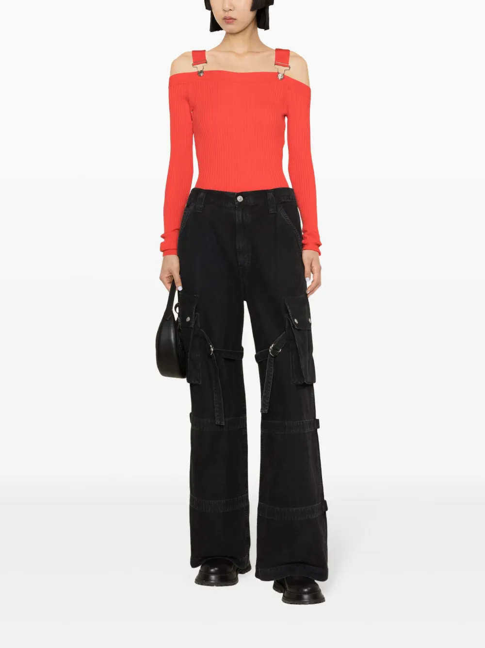 MOSCHINO JEANS Off-shoulder top Rood