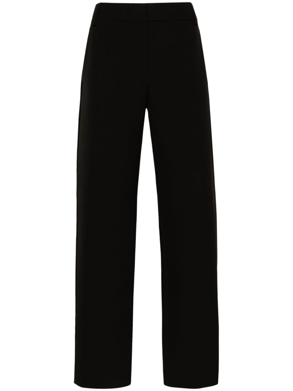 Moschino Straight Tailored Torusers In Black