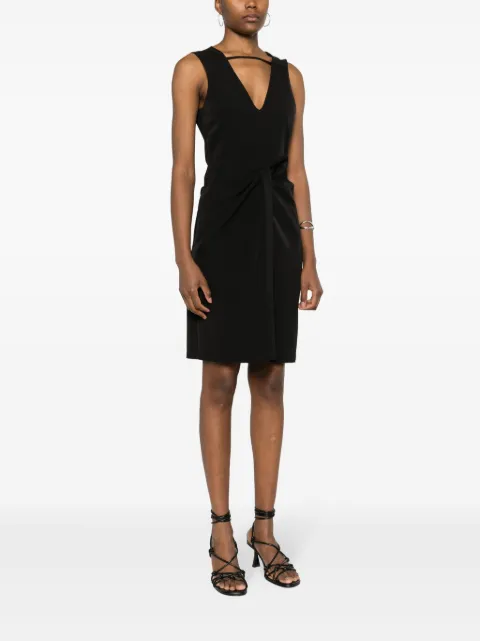 MOSCHINO JEANS gathered V-neck dress A04563727 - 2
