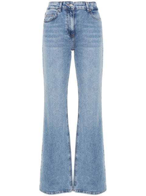 MOSCHINO JEANS acid wash flared-leg jeans